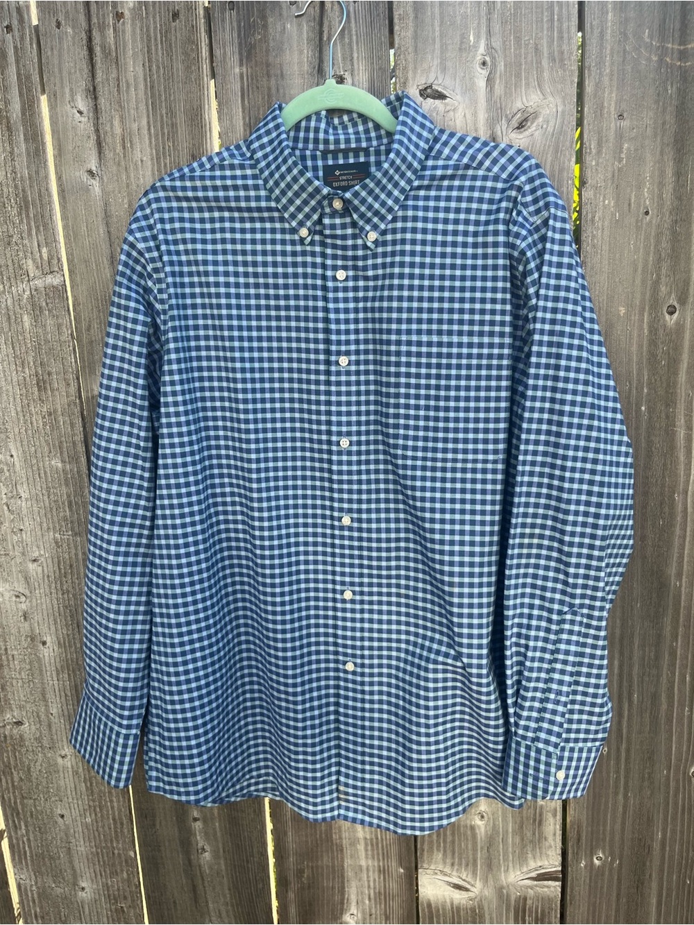 Classic Blue Gingham Button-Down Shirt - Men's
